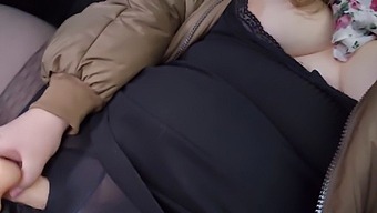Chubby Cutie With Big Tits Pleasures Herself In The Back Seat Of A Cab