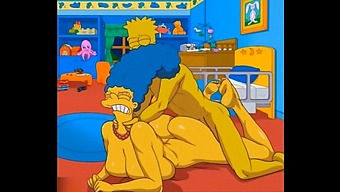 Marge, A Szemtelen Háziasszony, Élvezi Az Anális Szexet És A Spriccelést Egy Rajzfilm Videóban