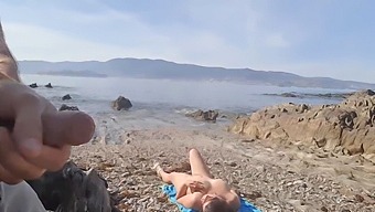 A Bold Exhibitionist Pleases A Nudist Milf With Oral Sex On The Beach