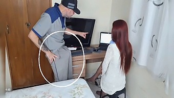 Amateur Housewife'S Computer Repair Leads To Steamy Encounter With Technician