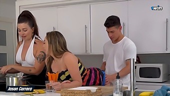 Her Girlfriend’s Best Friend Came Over For A Few Days And We Had Sex Until We Got Caught Up In A Hot Threesome.